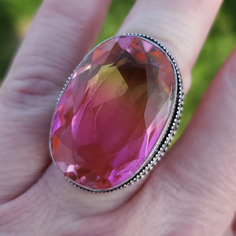New Ametrine 925 Silver Statement Ring - Picture 2 of 8